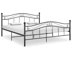 vidaXL Bett Schwarz Metall 180x200 cm