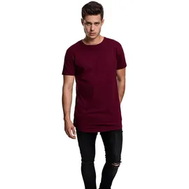 URBAN CLASSICS Shaped Long Tee T-Shirt, Rot (Port 1157), L