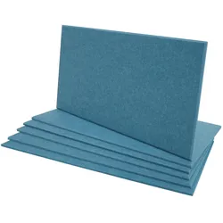 6er-Set Akustikwandpaneel MCW-L52, Wandpaneele Akustikplatten, schalldämmend 1qm Fläche 60x30cm ~ blau