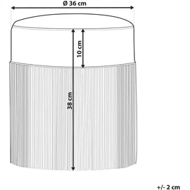 Beliani Pouf VIRGINIA Samtstoff Taupe