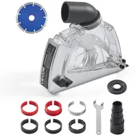 Vevor Absaughaube Winkelschleifer, universelle 100-125 mm, Staubschutzhaube mit 6