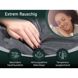 ZOLLNER Kuscheldecke,, Graphit, Textil, 150x200 cm, Oeko-Tex® Standard 100, Wohntextilien, Decken, Kuscheldecken
