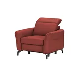 Uno Relaxsessel Basel Leder 99 x 87 x 96 cm Rot elektrisch