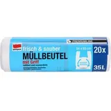 Quickpack Müllbeutel frisch & sauber 35,0 l transparent, 20 St.