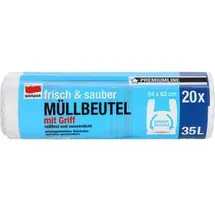Quickpack Müllbeutel frisch & sauber 35,0 l transparent, 20 St.