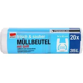 Quickpack Müllbeutel frisch & sauber 35,0 l transparent, 20 St.