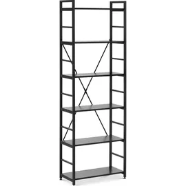 FROMM & STARCK Standregal Stahl/Spanplatte 60 x 28 x 182 cm schwarz 6 Ebenen 150 kg