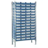 Nordwest Handel AG Steckregal H2000xB1000xT400mm Anbauregal 14 Stahlböden 56 x 5