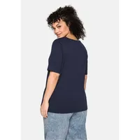 Sheego T-Shirt Große Größen aus reiner Baumwolle blau 40/42
