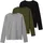 two soon 3er-Pack T-Shirt in Black | Gr.: 110/116