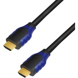 Logilink HDMI Anschlusskabel, Standard: High Speed mit Ethernet für Auflösungen bis 4096 x 2160, Ultra HD und 3D Schwarz, 1m