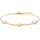 Julie Julsen Armband 925/- Sterling Silber vergoldet Perle und Zirkonia gelb 19 cm
