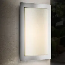 Lcd Außenwandleuchte Edelstahl 31,0 cm mit Bewegungsmelder E27 silber
