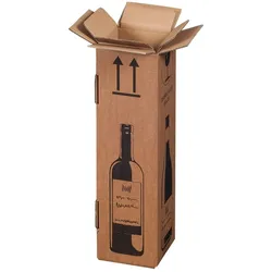 smartboxpro 20 x 1er Flaschenkarton 106 x 106 x 420 mm zweiwellig