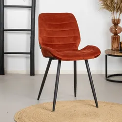 Bronx71 Esszimmerstuhl Samt Toby modern kupfer
