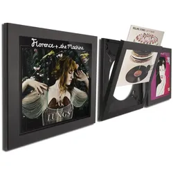 Klein & More Art Vinyl Flip Frame Bilderrahmen / Schallplattenrahmen 3er-Set schwarz