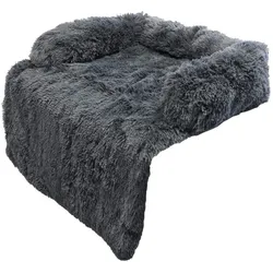 Hunde Sofakissen Jimmy 80 x 75 cm grau Hundekissen Schlafplatz flauschig