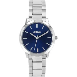 Quarzuhr S.OLIVER, silber (silberfarben), Armbanduhren, Damen, Armbanduhr, Damenuhr, Mineralglas, analog