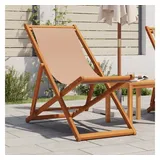 vidaXL Strandstuhl Klappbar Taupe