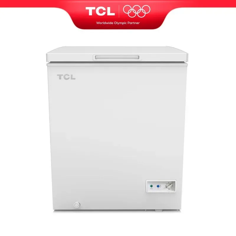 TCL CF126EWE0 Gefrierschrank 98L mit Aufbewahrungskorb, Gegengewicht-Deckel, geeignet für verschiedene Anwendungsszenarien, einstellbarer Temperaturregler, verstellbare Füße [Energieklasse E]