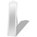vidaXL Standspiegel im Barock-Stil 160x40 cm Weiß