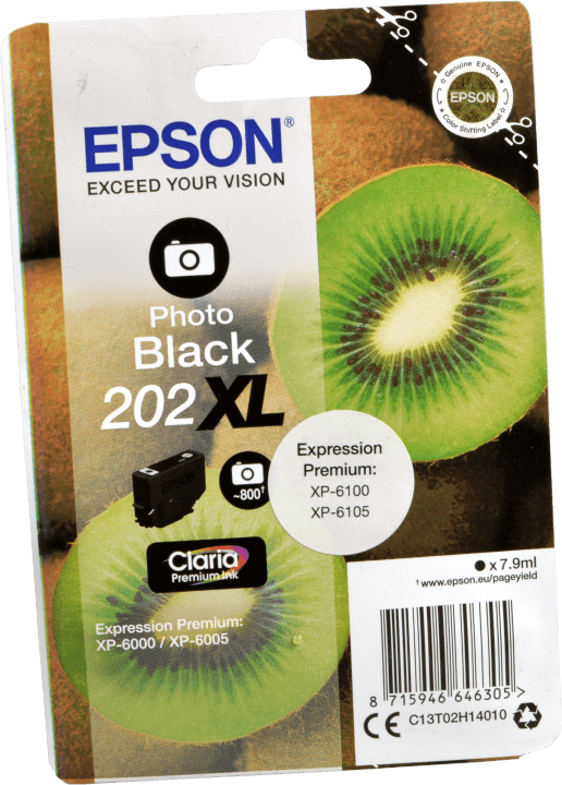 Epson Tinte C13T02H14010  Photo Black 202XL  foto schwarz