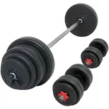 TrainHard Hantelset Hantel Set aus Langhantel Kurzhantel Hantelstange Hantelscheiben Gewichten 50 kg bis 90 kg (70 kg)