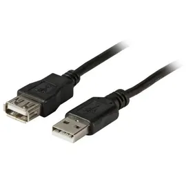 EFB-Elektronik USB2.0 Verlängerungskabel A-A,St-Bu 1,8m schwarz