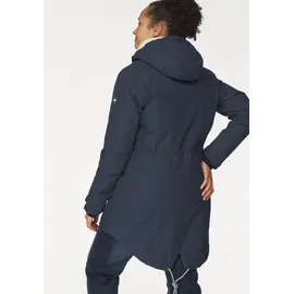 POLARINO Funktionsparka POLARINO, Damen, Gr. 40, blau (marine), Web, Obermaterial: 54% Polyester, 46% Baumwolle. Futter: 100% Polyester. Futter Rückenteil: 100% Polyester.