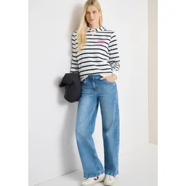 Cecil Hoodie gestreift Blau XS (36)