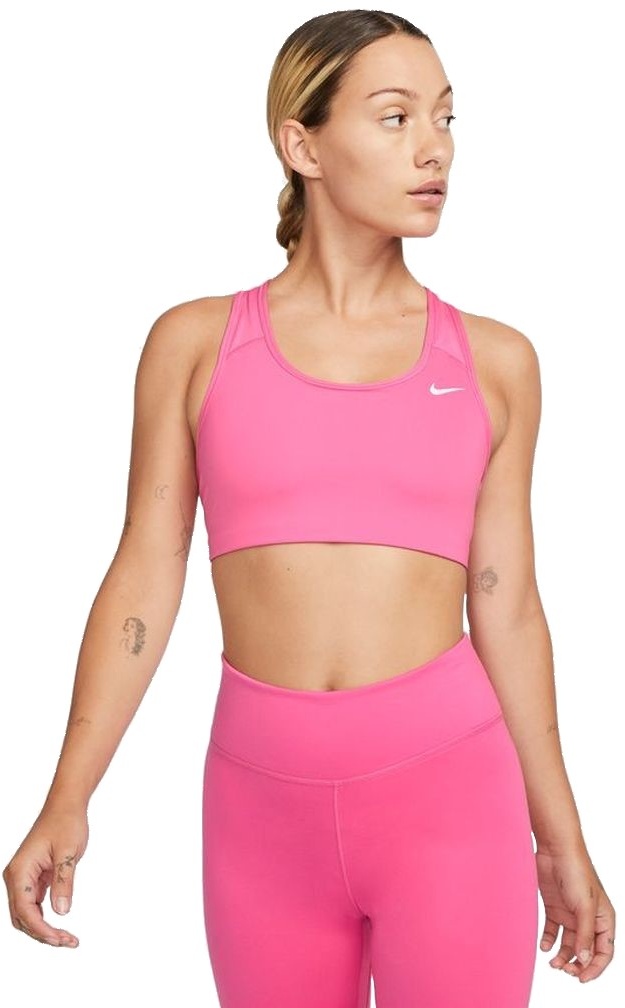 Nike Damen Swoosh Medium-Support Non-Padded Sports Bra rosa