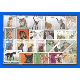 Rewa Collection 50 verschiedene Briefmarken Katzen