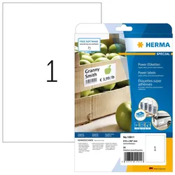 HERMA Special Power Labels - Papier - matt - extrem stark haftend - weiß - A4 (2