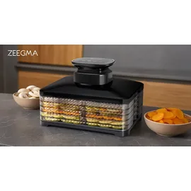 Zeegma DRY CHEF PRO Dörrautomat 400W, Obst- & Gemüsetrockner, 5 Ebenen, Temperatur 35–70°C, Umluft, Timer bis 72h - Schwarz