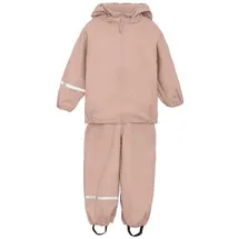 CelaVi Unisex Kids Basic Recycle PU Rainwear Set, Misty Rose, 90