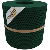 zaunzu® Sichtschutzstreifen Rille Gelocht Quadrat 26 x 19 cm Grün Metall