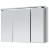Aileenstore Badmöbel Spiegelschrank DUO 100 cm LED GRAU