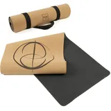 BLNK Yogamatte Kork rutschfest, Sportmatte Yoga Matte aus aus natürlichem Kork (FSC zertifiziert) und Gummi - Größe: 183 x 60 cm