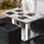 GGM Möbel Bistro Loungetisch 130 x 80 x 41 cm Weiß Marmor/Edelstahl