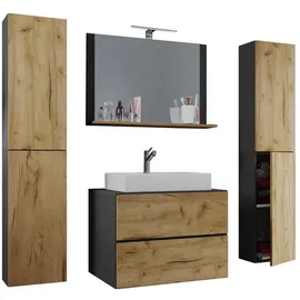 VCM Lendas XL 5-tlg. honig-eiche/anthrazit