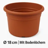 Pflanztopf Pflanzkübel Blumentopf Kübel CILINDRO 18 cm Terracotta Kunststoff