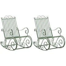 CLP 2er Set Schaukelstühle Smilla antik-grün