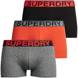 Superdry Herren 3er Pack Boxershorts Marke orange, grau, schwarz, L