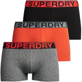 Superdry Herren 3er Pack Boxershorts Marke orange, grau, schwarz, L