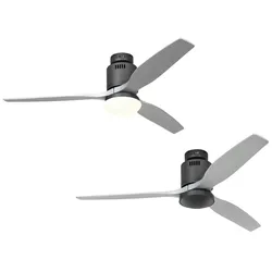 AERODYNAMIX ECO 132, Ventilator mit Licht Anthrazit und helles hellgrau, CasaFan