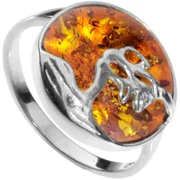 Ostsee-Schmuck Fingerring OSTSEE-SCHMUCK "Ostsee-Schmuck Ring Windflüchter 15 mm Ring Windflüchter 15 mm" Gr. 56, silber 925, (Sterlingsilber), Fingerring