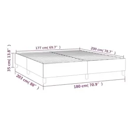 vidaXL Bettgestell Schwarz 180x200 cm Kunstleder