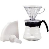 HARIO Kaffeemühle, Clear and Black, 2 Cup