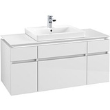 Villeroy & Boch Legato Waschtischunterschrank B683L0DH 120x55x50cm, mit LED-Beleuchtung, Glossy White