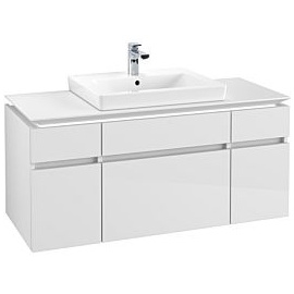 Villeroy & Boch Legato Waschtischunterschrank B683L0DH 120x55x50cm, mit LED-Beleuchtung, Glossy White